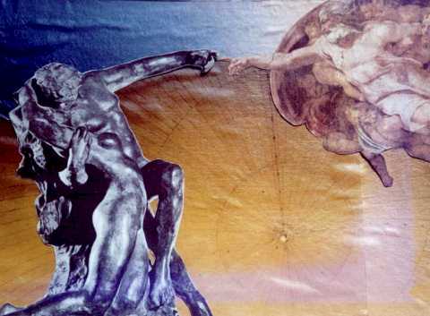 Collage: Rodin e Michelangelo