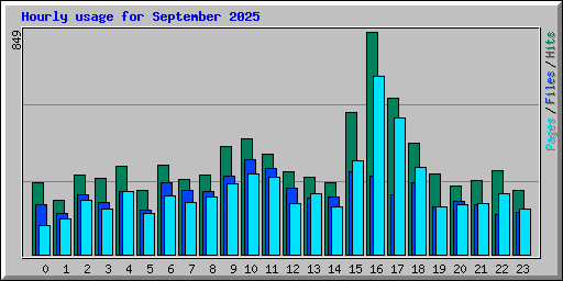 Hourly usage for September 2025