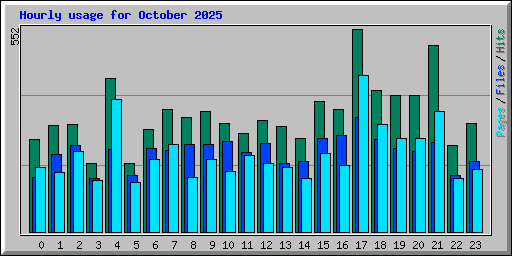Hourly usage for October 2025